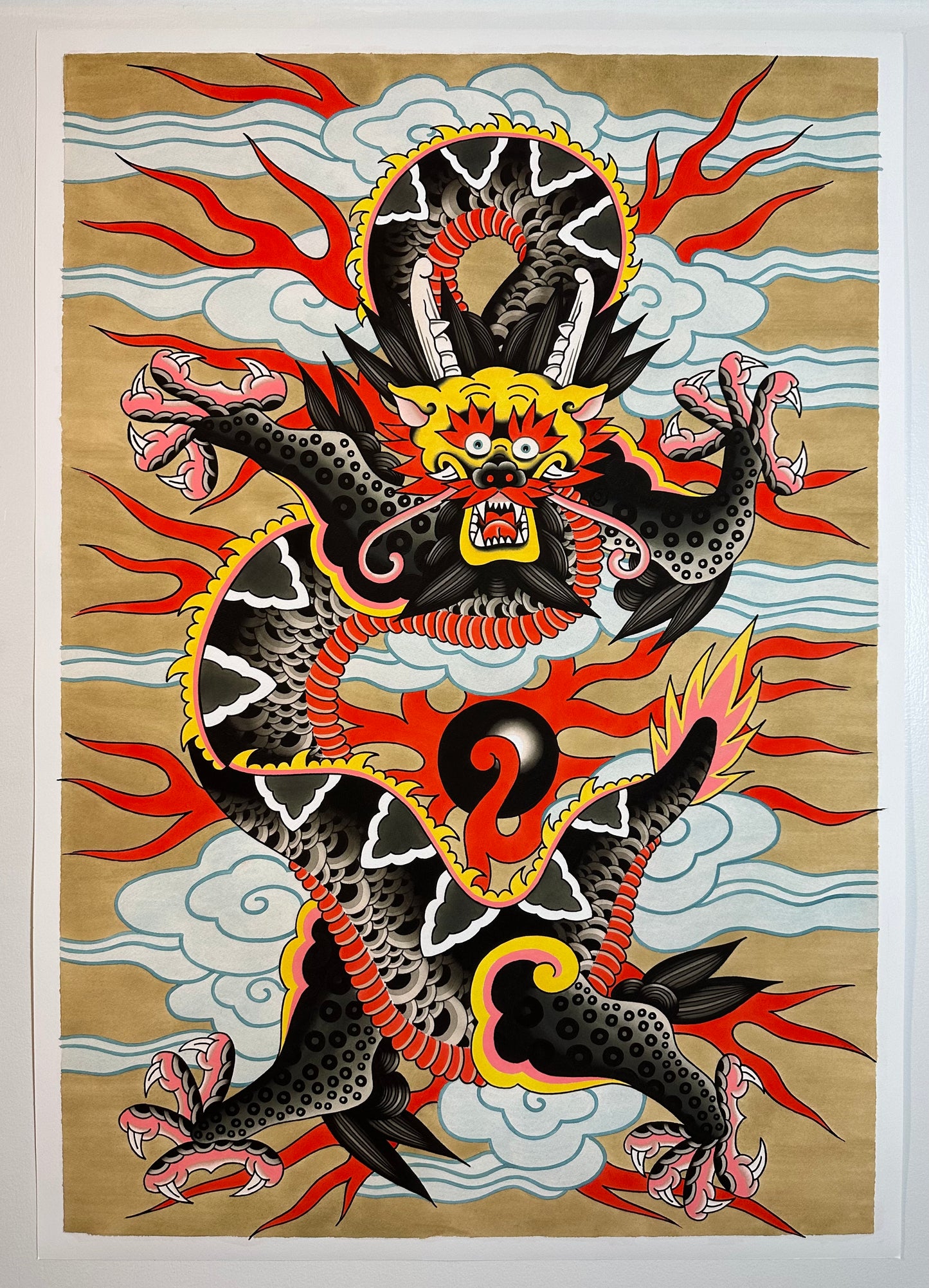 LARGE Red Dragon 24”x36”